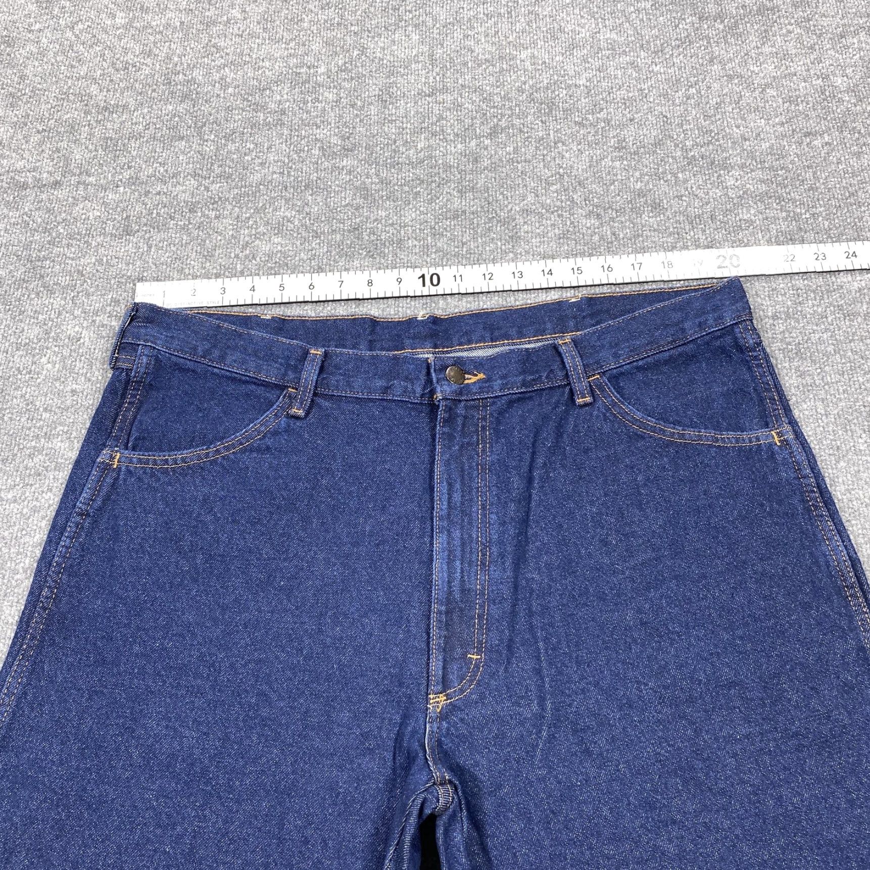 Denime Rustler Jeans Mens 36x30 Blue Regular Fit Straight Leg Denim Dark Wash 5 Pocket Size US 36 / EU 52 - 3 Thumbnail