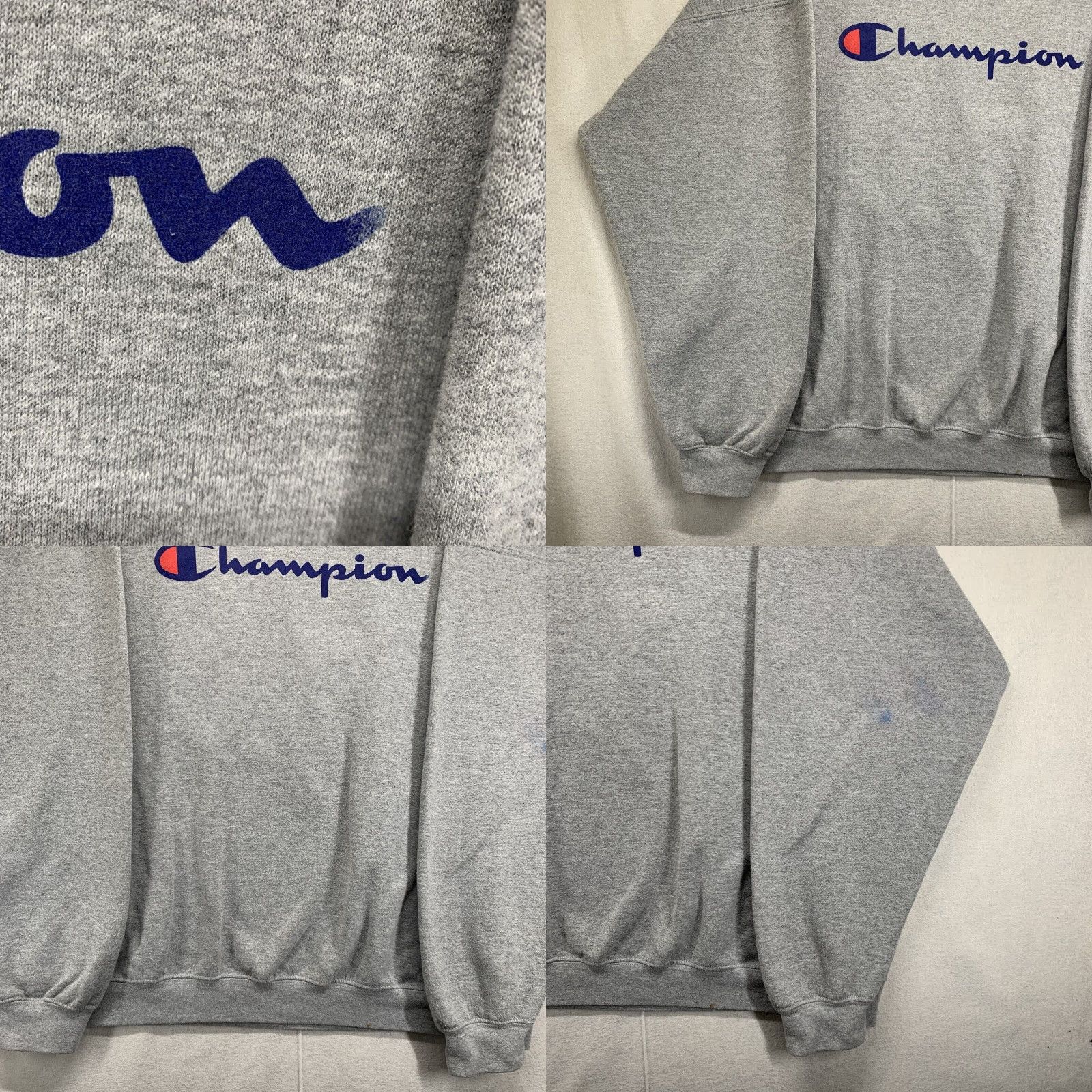 Champion Champion Crewneck Sweatshirt Unisex XL Gray 90s Graphic Print Sport Fleece Pullover Size US XL / EU 56 / 4 - 8 Thumbnail