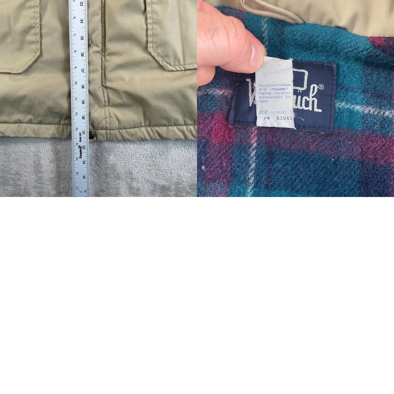 Vintage VINTAGE Woolrich Field Jacket MEN XL Beige Wool Lined Softshell Hooded Full Zip Snap Storm Flap Pockets Made in USA Chore Coat Outdoor Utility Jacket Size US XL / EU 56 / 4 - 9 Thumbnail