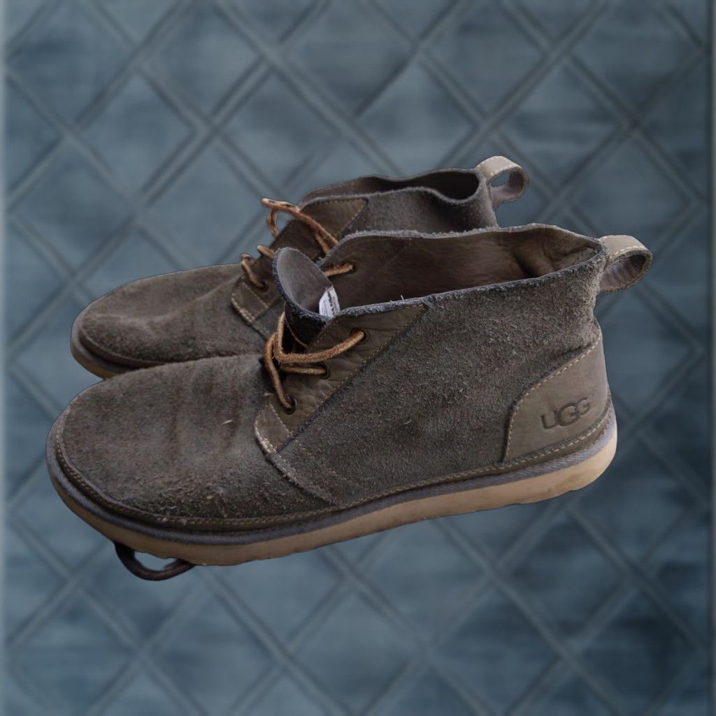 Ugg UGG Mens Chukka Boots 12 Gray Suede Comfort Lace Up Ankle Casual 1020369 Size US 12 / EU 45 - 1 Thumbnail