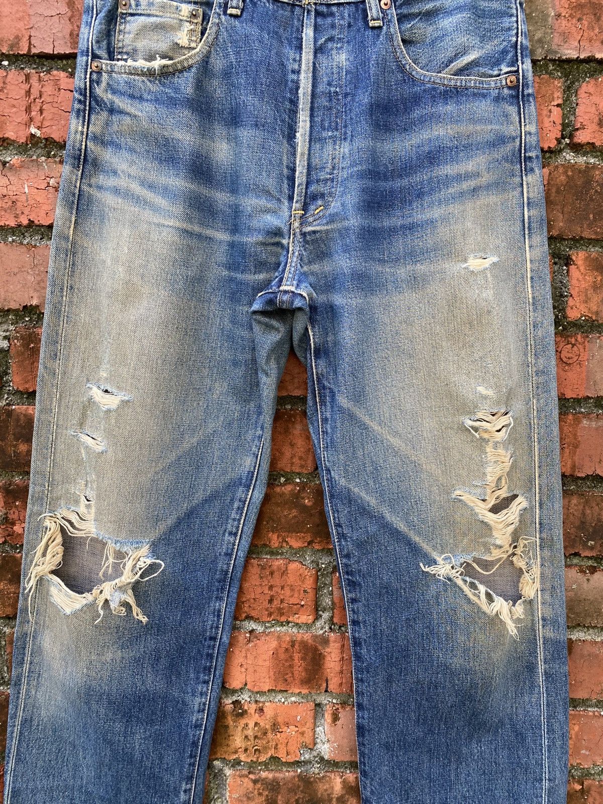 Levi's Vintage Clothing W31x33 Vintage levi's 503B redline big E distressed JAPAN Size US 31 - 4 Thumbnail