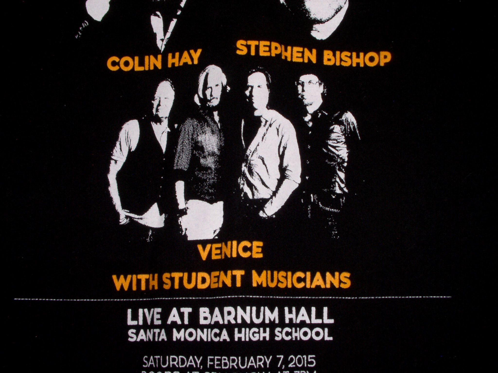 Next Level Apparel Colin Hay Stephen Bishop Concert Shirt School Benefit 2015 Size US L / EU 52-54 / 3 - 3 Thumbnail
