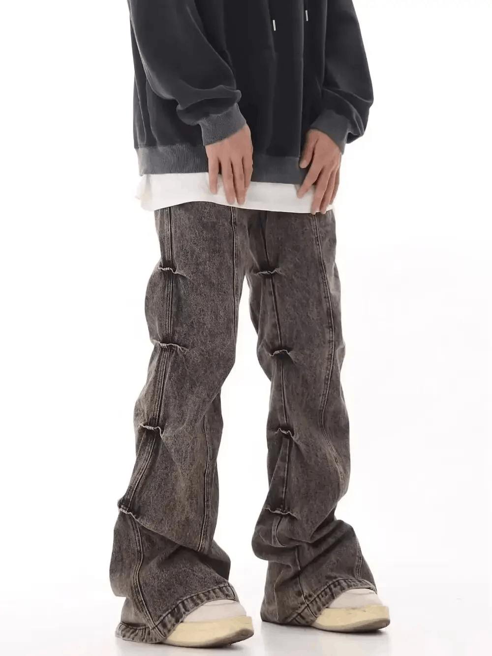 Japanese Brand × Vintage Hip Hop Vintage Street Washed Faded Distressed Jeans Size US 32 / EU 48 - 1 Thumbnail