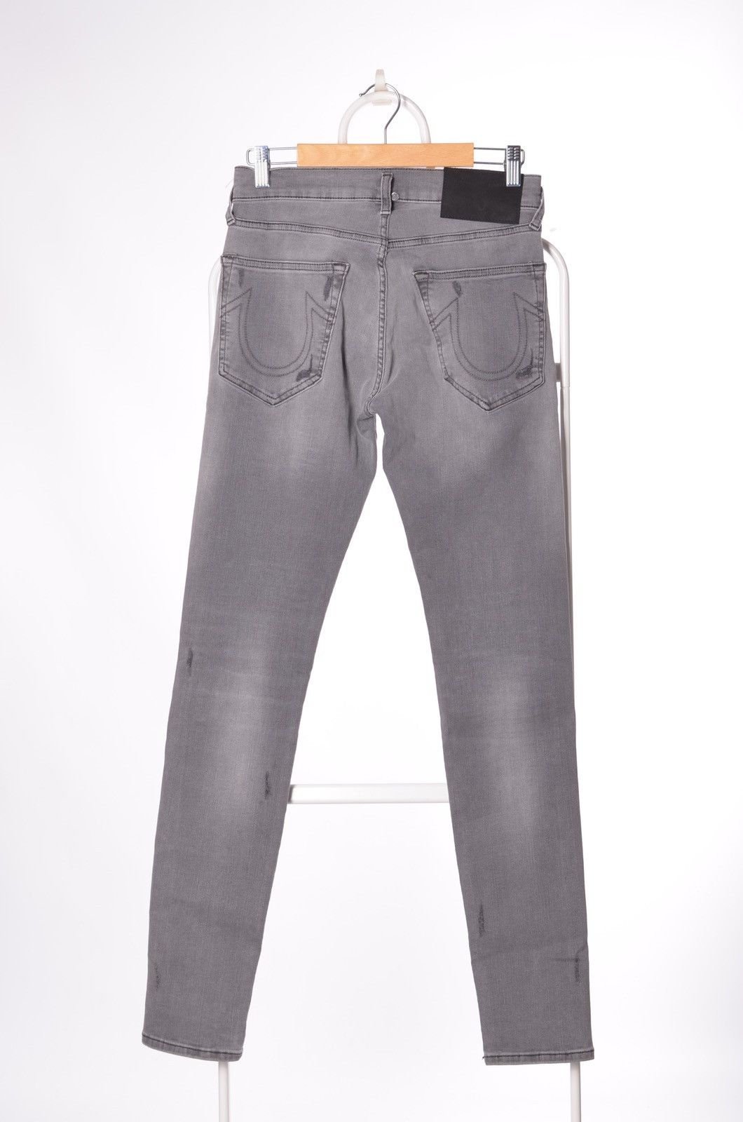 Japanese Brand 🔥 True Religion Rocco Distressed Skinny Jeans Y2K Logo Size US 29 - 2 Thumbnail