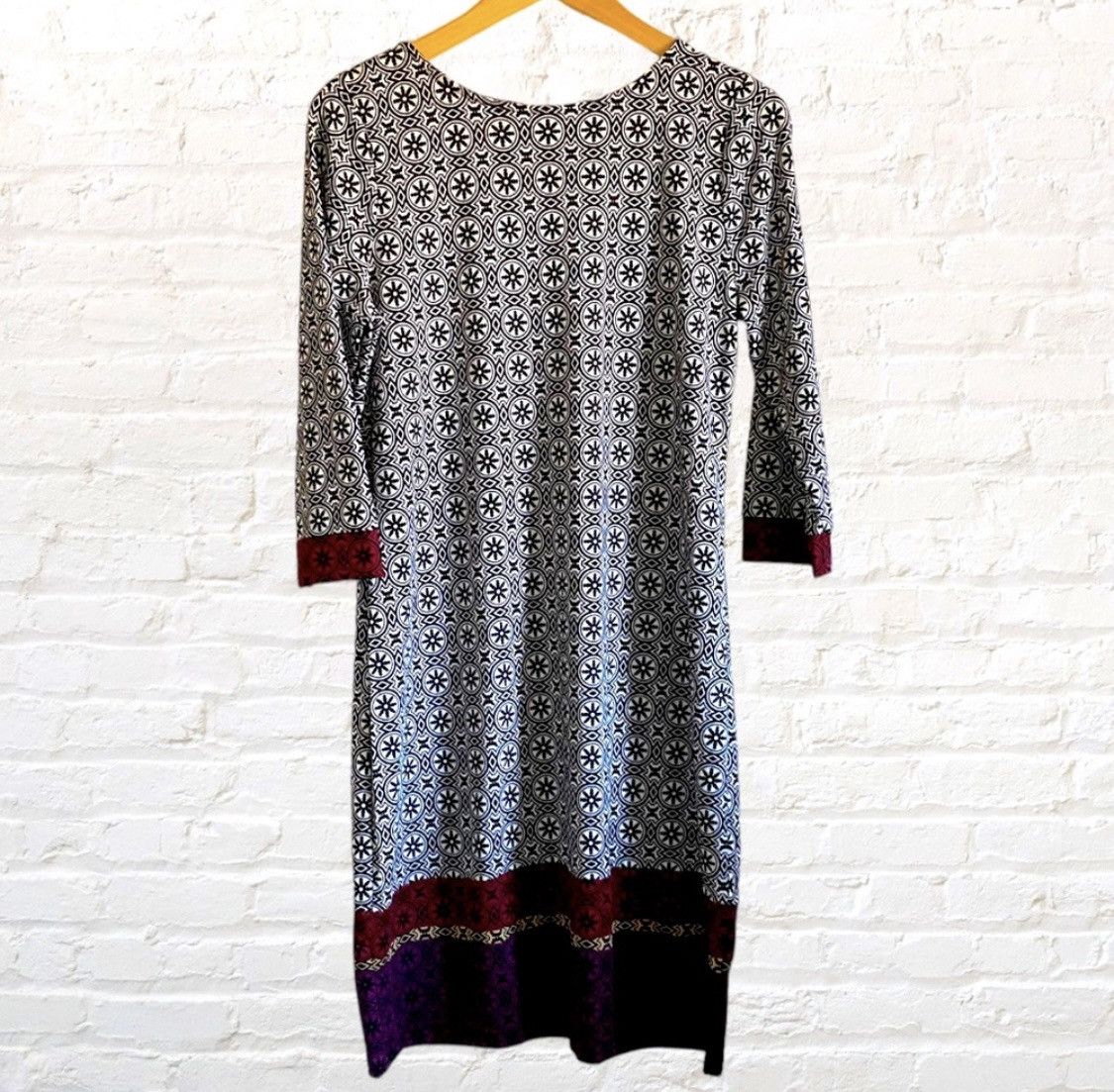 George GEORGE 3/4 SLEEVE KNEE LENGTH DRESS Size S / US 4 / IT 40 - 4 Thumbnail