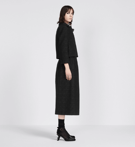 Dior o1w1db10525 351J01 Mid-Length Straight-Cut Skirt in Black Size 27" / US 4 / IT 40 - 4 Thumbnail