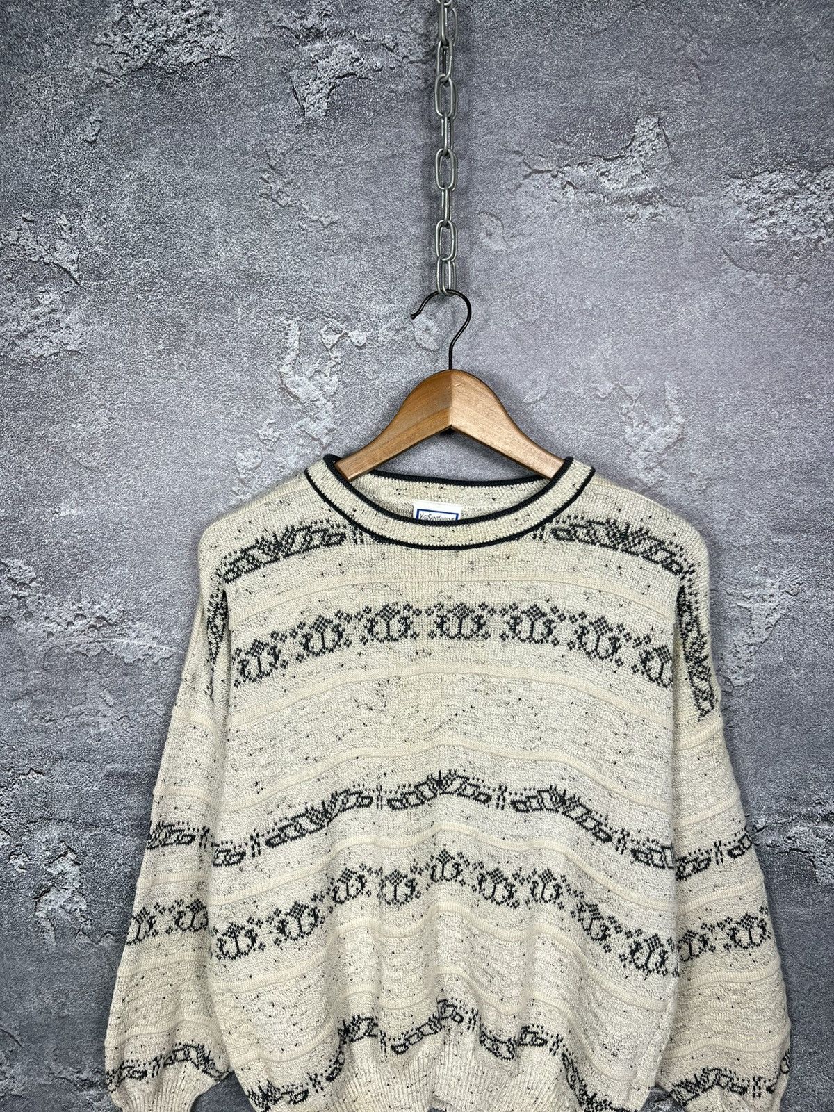 Yves Saint Laurent Vintage Yves Saint Laurent Textured Oversized Sweater Size US M / EU 48-50 / 2 - 2 Thumbnail