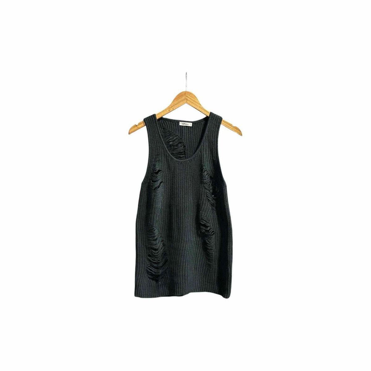 Hysteric Glamour × If Six Was Nine × Japanese Brand 🔥Sick Y2K Sly Lang Distressed Knit Sleeveless Goth Punk Size US M / EU 48-50 / 2 - 8 Thumbnail