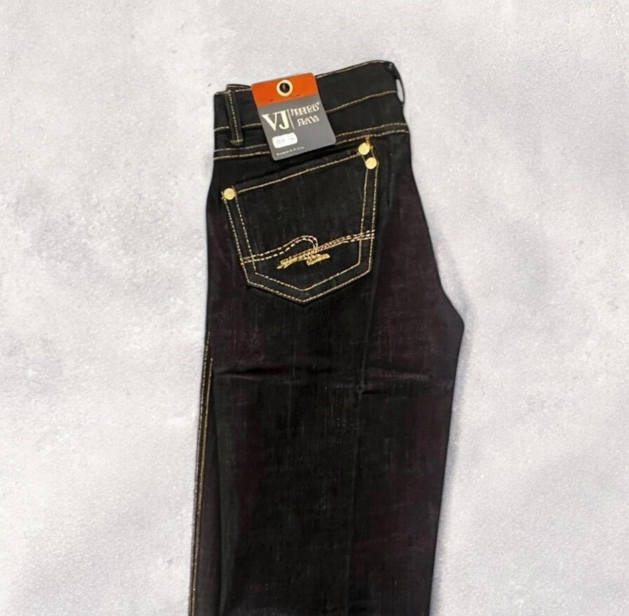Vintage Gold Stitch VertigoY2K Jeans Size 29 VERTIGO DEADSTOCK JEANS Size 29" - 1 Thumbnail