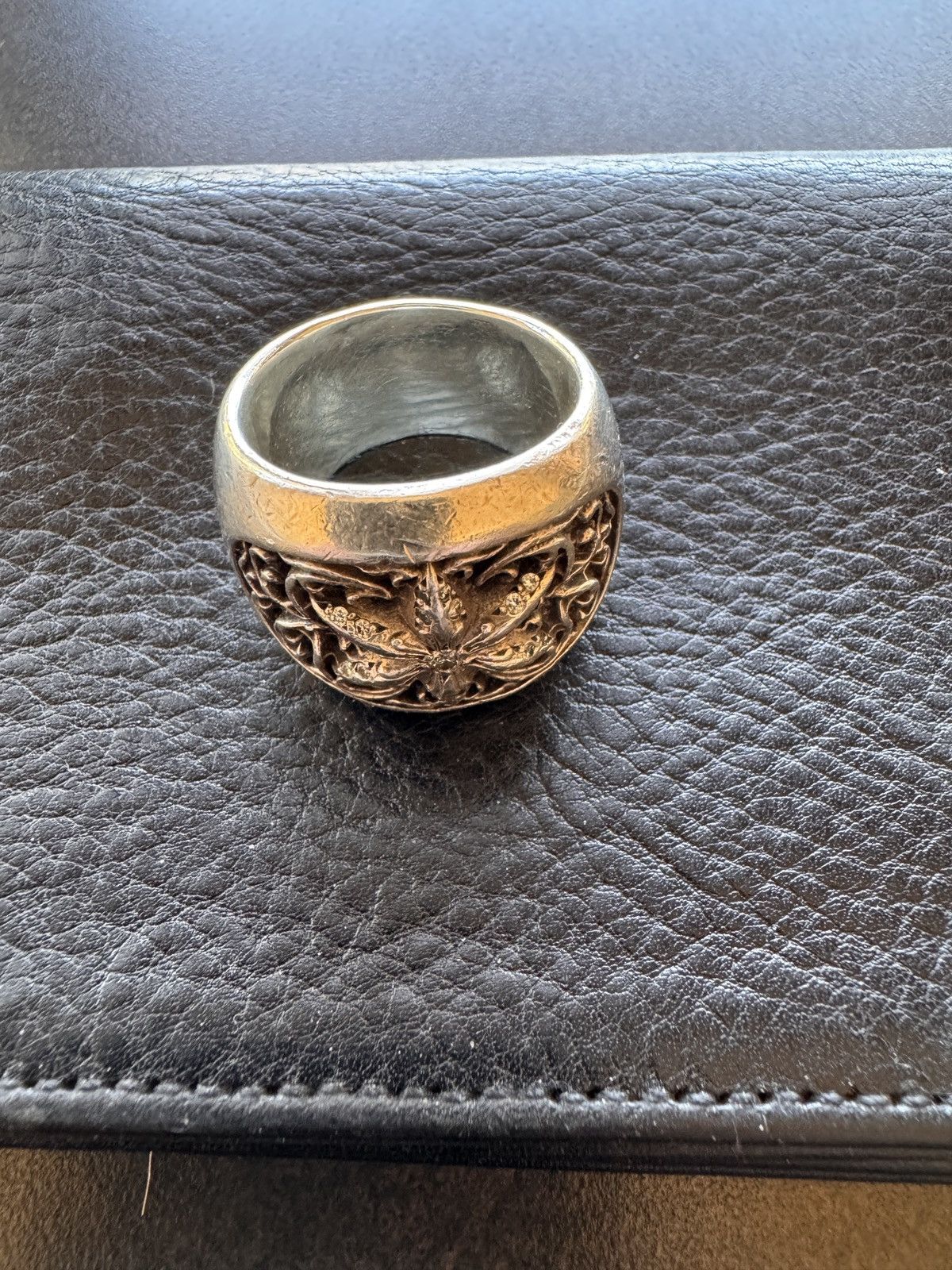 Chrome Hearts Chrome Hearts large ring with center diamond + Size ONE SIZE - 9 Thumbnail