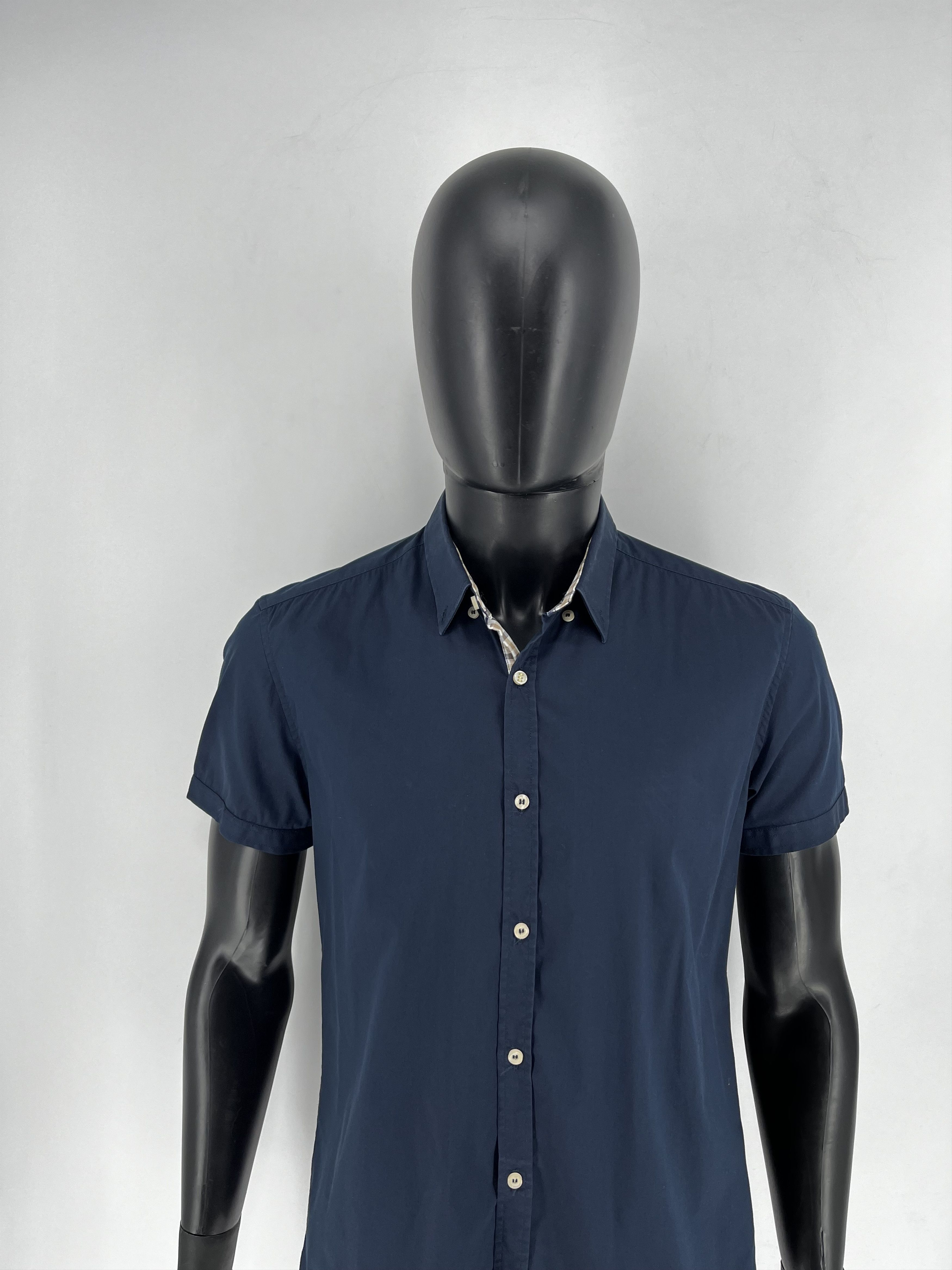 Antony Morato MENS ANTONY MORATO Slim Navy Black Button Casual Dress Shirt Size US M / EU 48-50 / 2 - 5 Thumbnail
