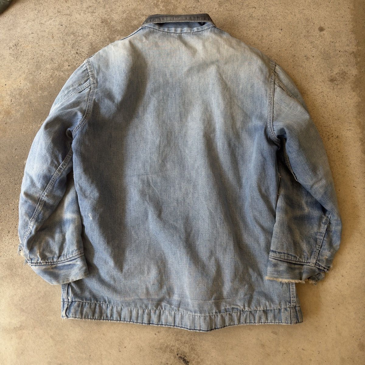 Vintage Sears Thrashed Faded Distressed Chore Coat ERD Grunge RRL Size US L / EU 52-54 / 3 - 12 Thumbnail