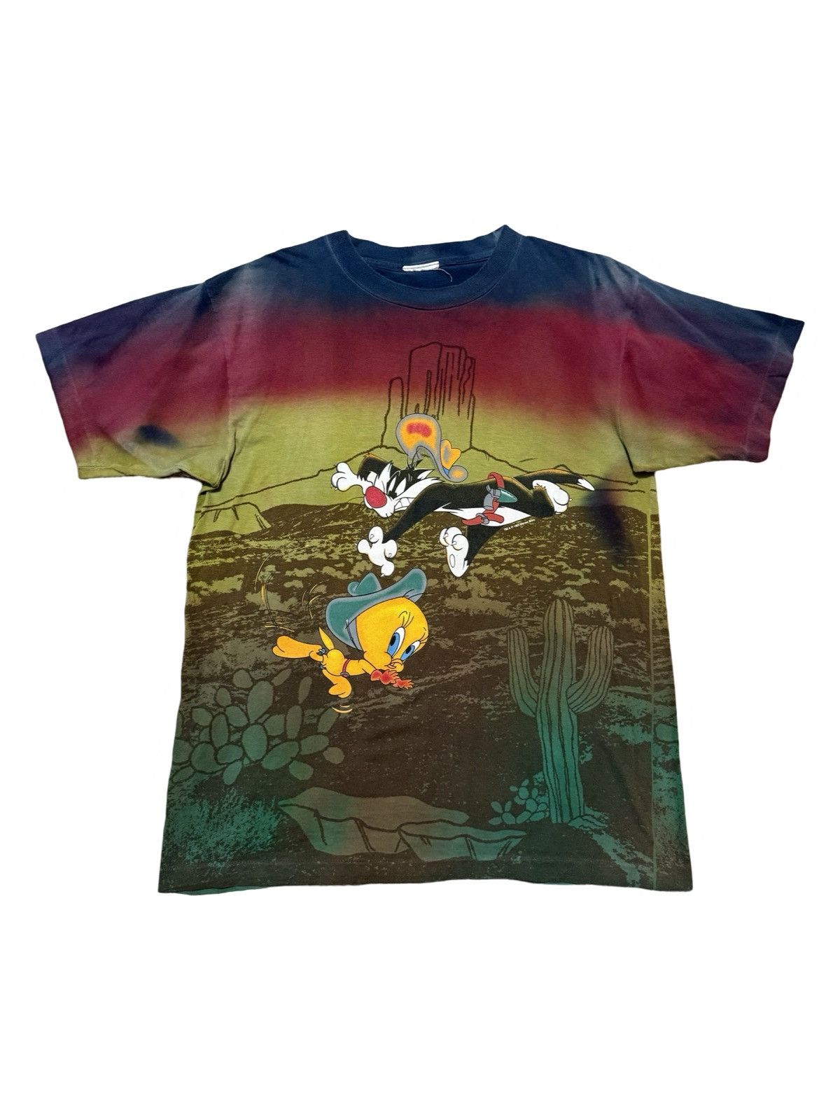 Vintage × Warner Bros 1995 Looney Tunes AOP western tee Size US L / EU 52-54 / 3 - 1 Thumbnail