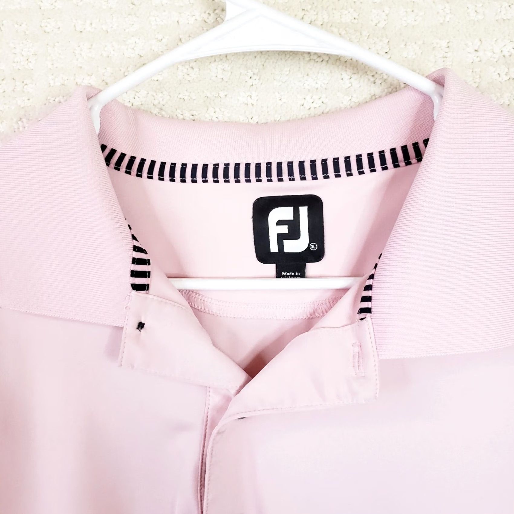 Footjoy FootJoy FJ Mens XL Pink Short Sleeve Golf Polo Shirt Size US XL / EU 56 / 4 - 5 Thumbnail