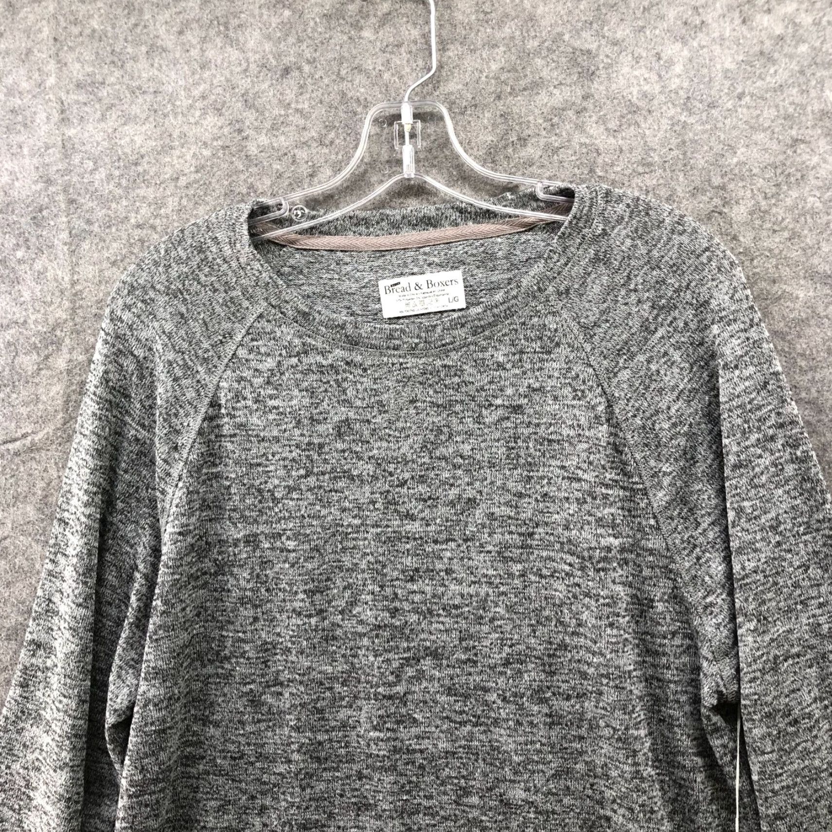 Vintage Bread & Boxers Long Sleeve Raglan T Shirt Mens L Gray Heather Crewneck Lounge Size US L / EU 52-54 / 3 - 3 Thumbnail