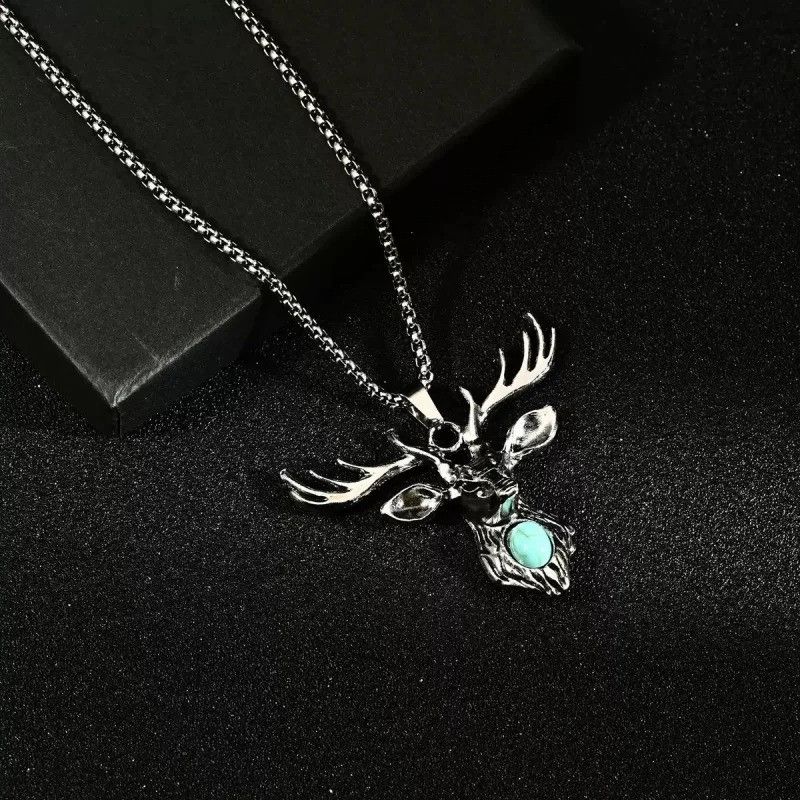 Vintage Deer Pendant Necklace Size ONE SIZE - 5 Thumbnail