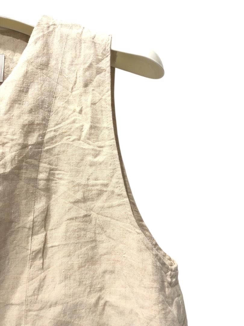 Japanese Brand Vintage Veritecoeur Buttons Linen Vest with double pockets Size US M / EU 48-50 / 2 - 6 Thumbnail