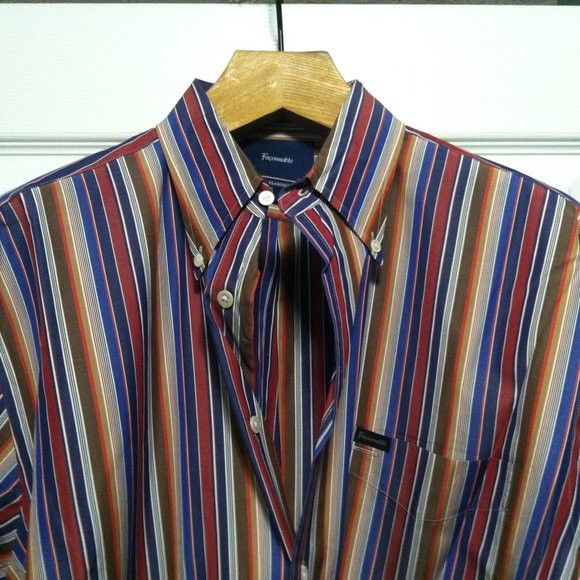 Faconnable FACONNABLE MENS MULTICOLOR 100%COTTON CASUAL SHIRT SIZE: M Size US M / EU 48-50 / 2 - 2 Thumbnail