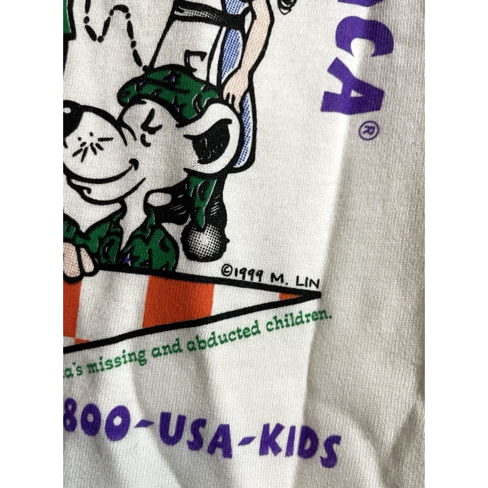 Vintage VINTAGE 90s Alice in Wonderland T-Shirt Bring them Home XL Men White | T-Shirt | Alice in Wonderland | 90s | XL Mens Size US XL / EU 56 / 4 - 4 Thumbnail