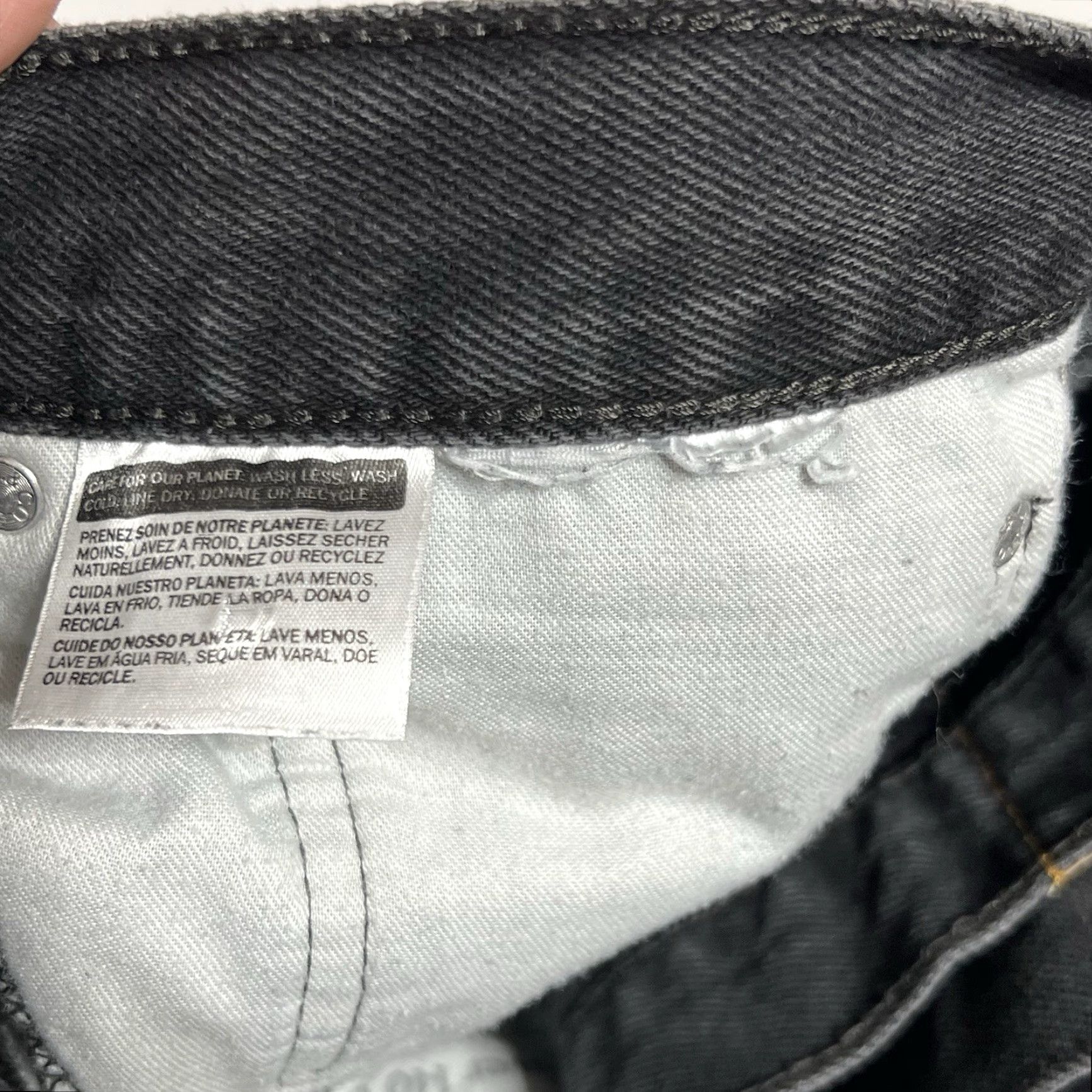 Levi's Levi's 505 Jeans Mens Regular Straight Denim Black Wash 34x32 5-Pocket Belt Loops Size US 34 / EU 50 - 7 Thumbnail