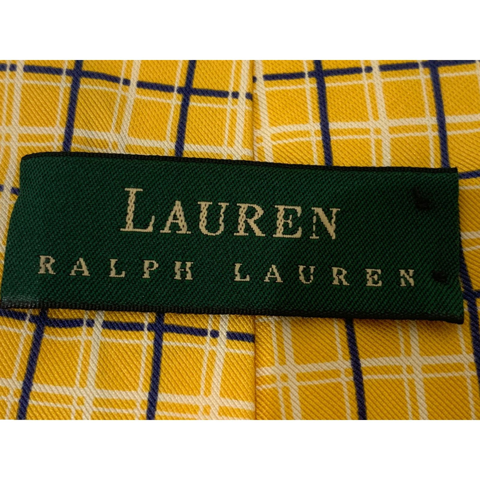 Ralph Lauren Lauren Ralph Lauren LRL Tie Necktie 100% Silk Yellow Mens Tie Pre-owned Size ONE SIZE - 3 Thumbnail