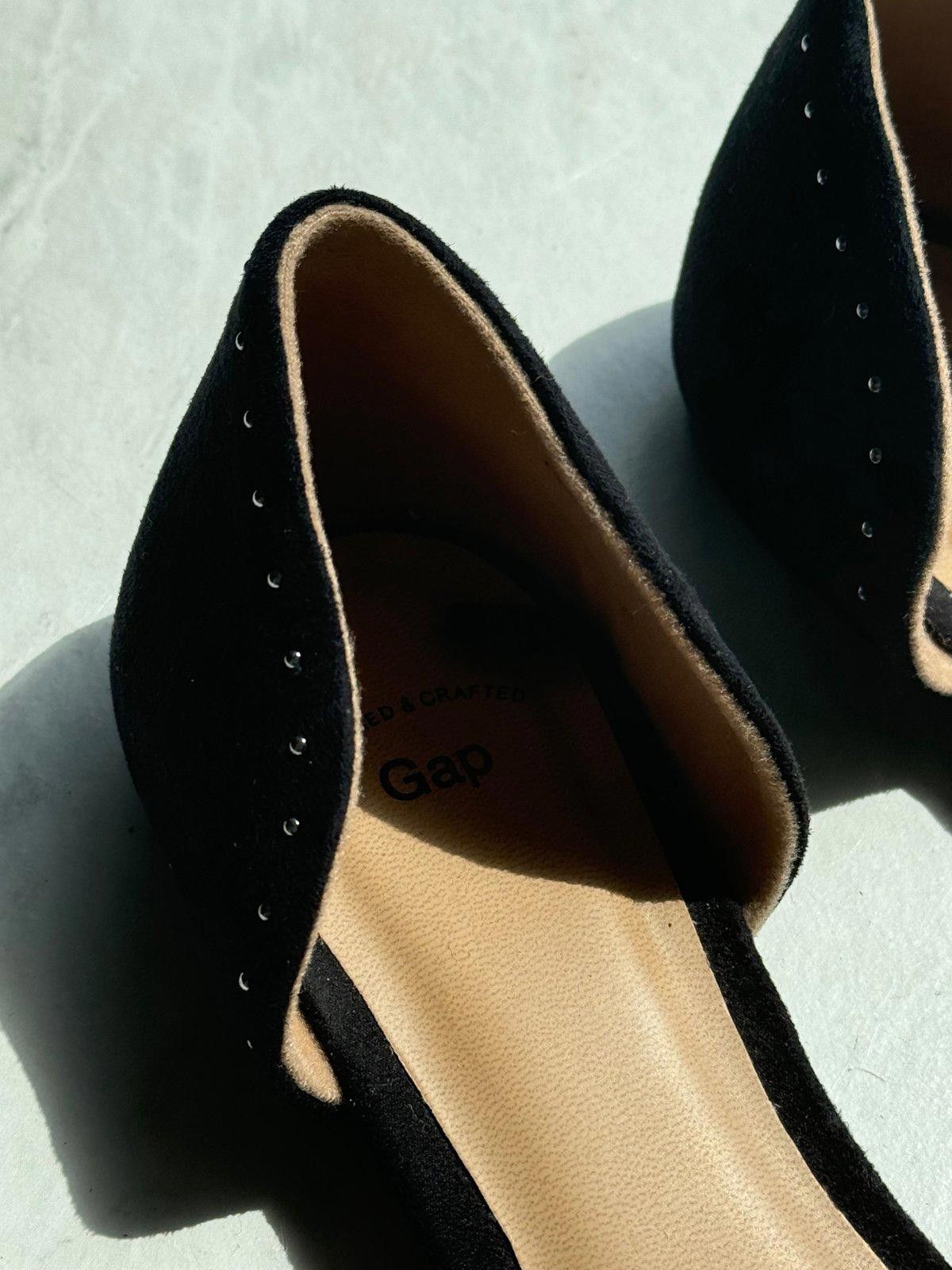 Designer Studed Black Flats Size 7 Size US 7 / IT 37 - 3 Thumbnail