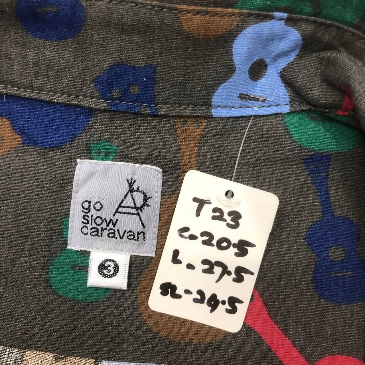 go slow caravan T23 NWT GUITAR THEME BY GO SLOW CARAVAN SHIRTS Size US M / EU 48-50 / 2 - 9 Thumbnail