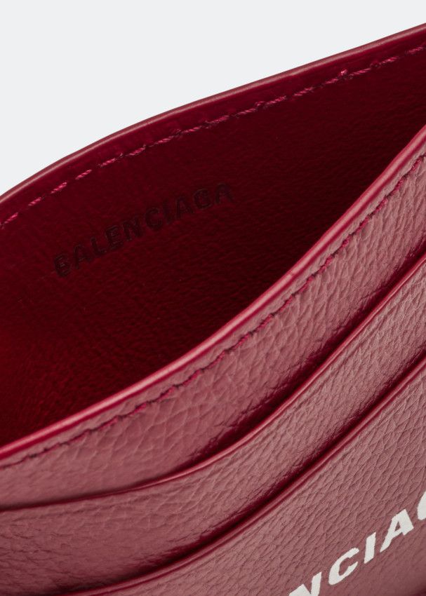 Balenciaga o1srvl11e1224 Size: OS / Cash Card Holder in Burgundy Size ONE SIZE - 4 Thumbnail