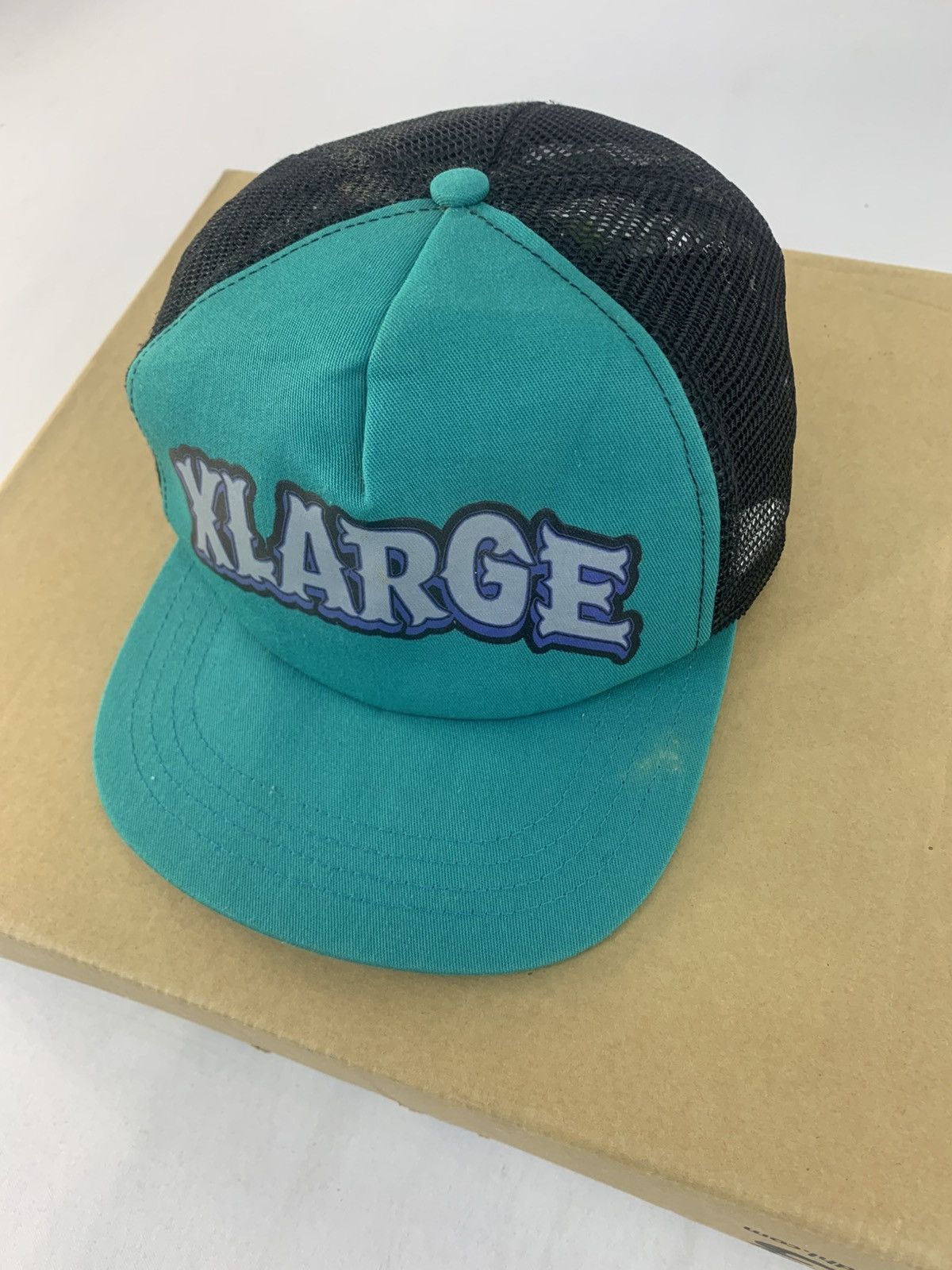 X-LARGE X Large Mesh Trucker Cap Spell Out Logo Snapback Size ONE SIZE - 3 Thumbnail
