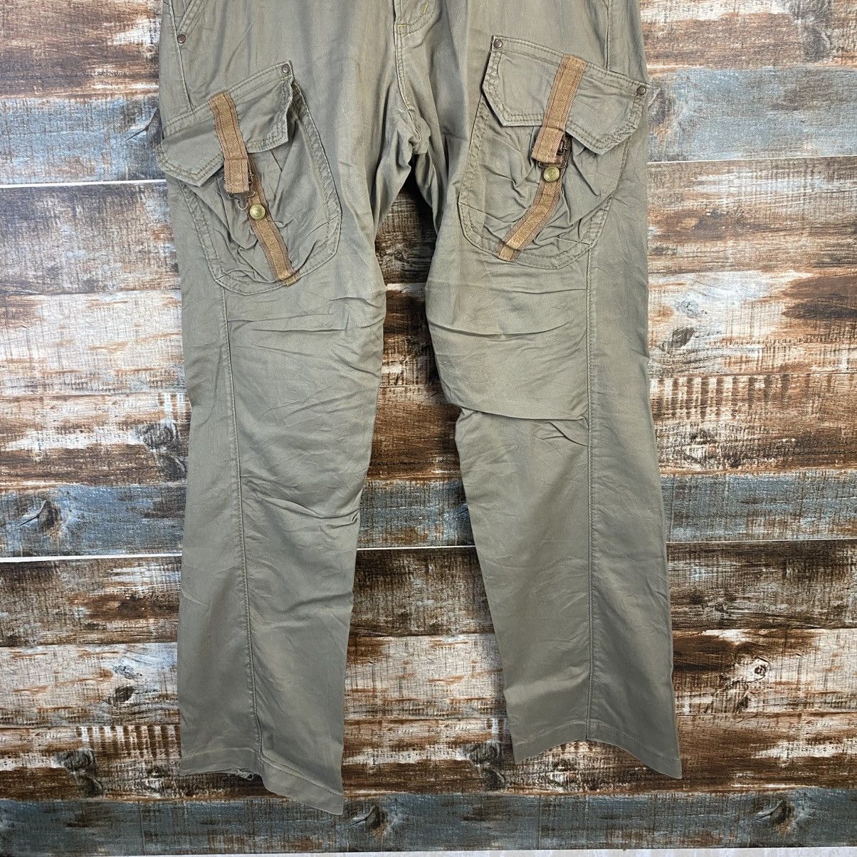 Japanese Brand DL Edwin Green Cargo Multipocket Pants #C971 Size US 32 / EU 48 - 3 Thumbnail