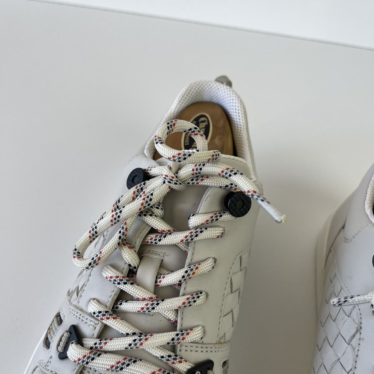 Bottega Veneta Bottega Veneta Intrecciato Low Top Leather Sneakers White Size US 9 / EU 42 - 7 Thumbnail