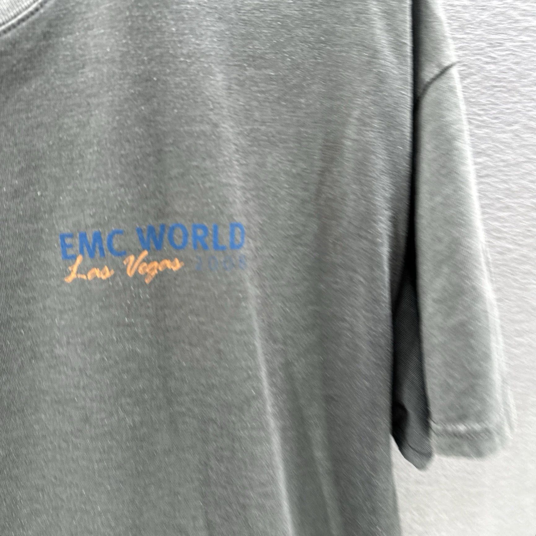 Hanes VINTAGE Hanes T-Shirt Shirt Mens XL Gray 90s Retro EMC World Las Vegas 2008 Double-Sided Beefy Tee Size US XL / EU 56 / 4 - 6 Thumbnail