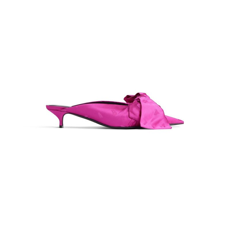 Balenciaga o1s1wg110126 Knife Lavalière 40mm Mules in Pink Size US 10 / IT 40 - 1 Thumbnail