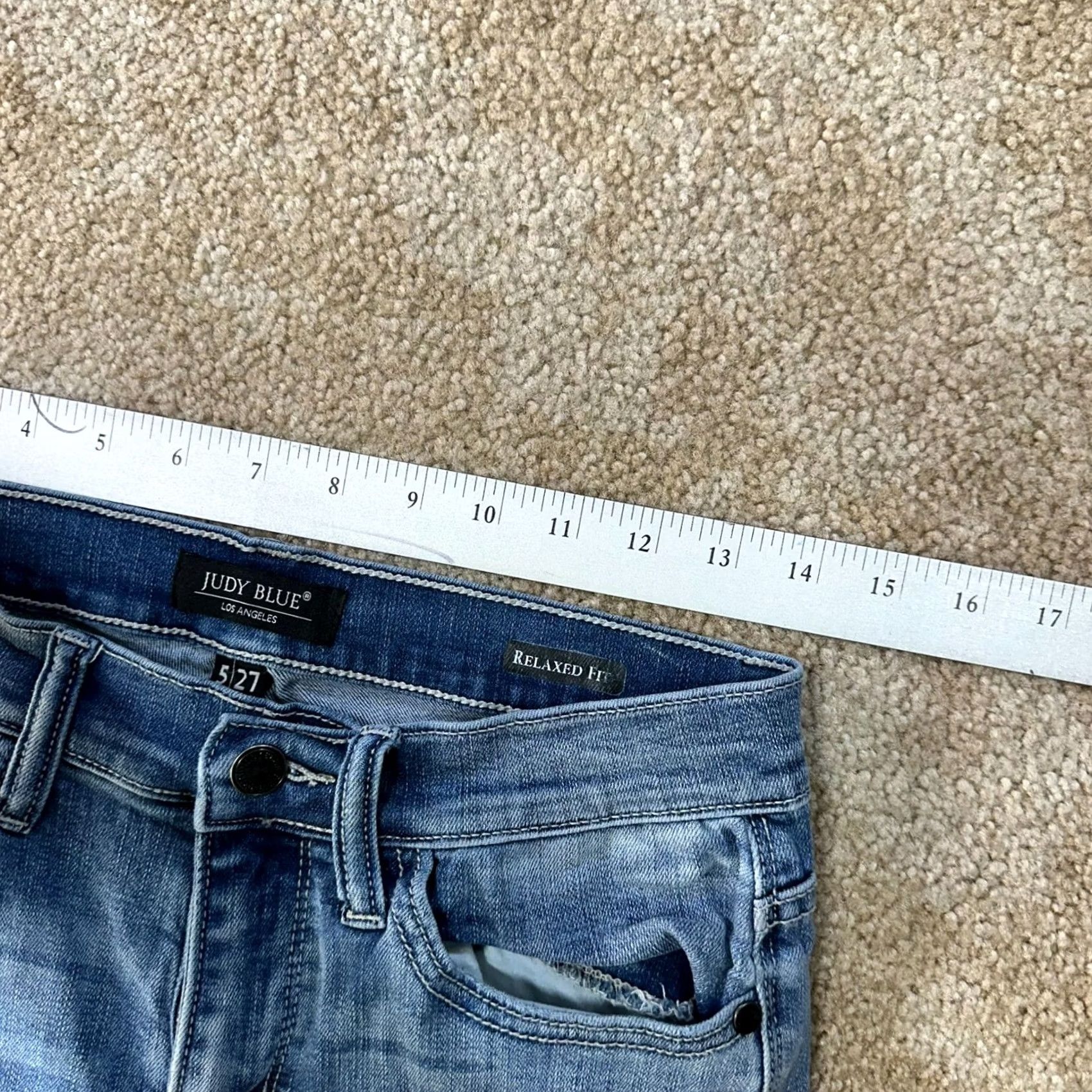Denime Judy Blue Jeans Women's 5/27 Relaxed Fit High-Rise Denim Blue Stretch 5-Pocket Inseam 26" Cotton Blend Skinny Rise High-Type - XS? Size 27" / US 4 / IT 40 - 7 Thumbnail
