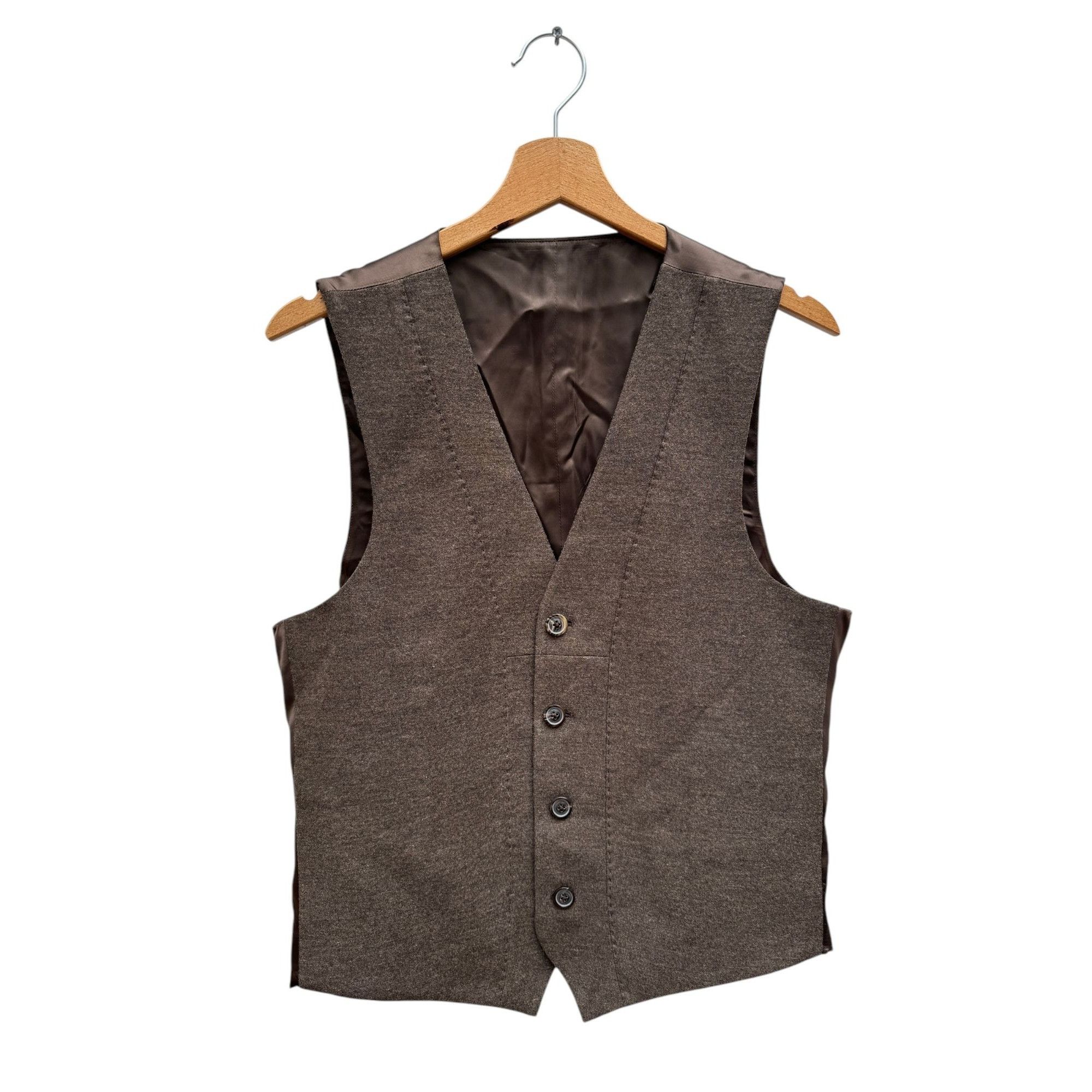 Maison Margiela Brown Wool Vest Size US M / EU 48-50 / 2 - 1 Thumbnail