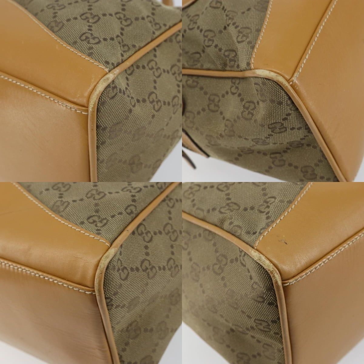 Gucci GUCCI GG Canvas Boston Bag Beige Gold Size ONE SIZE - 10 Thumbnail