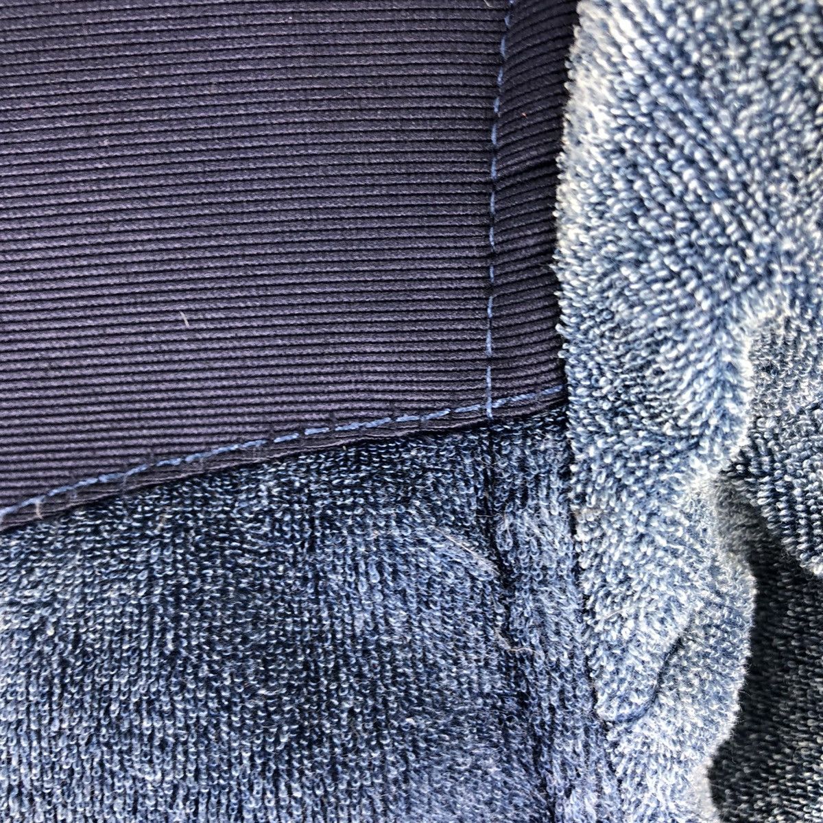 Japanese Brand Puffer Jacket Thrashed Fade Blue Indigo by Bayflow Size US M / EU 48-50 / 2 - 8 Thumbnail