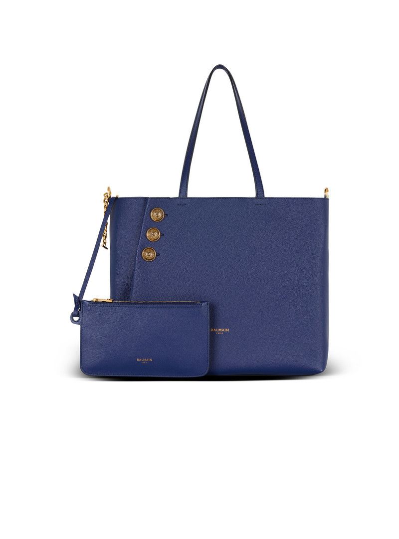 Balmain o1s1wg111225 Size:OS/ Embleme Tote Bag in Blue Size ONE SIZE - 7 Thumbnail