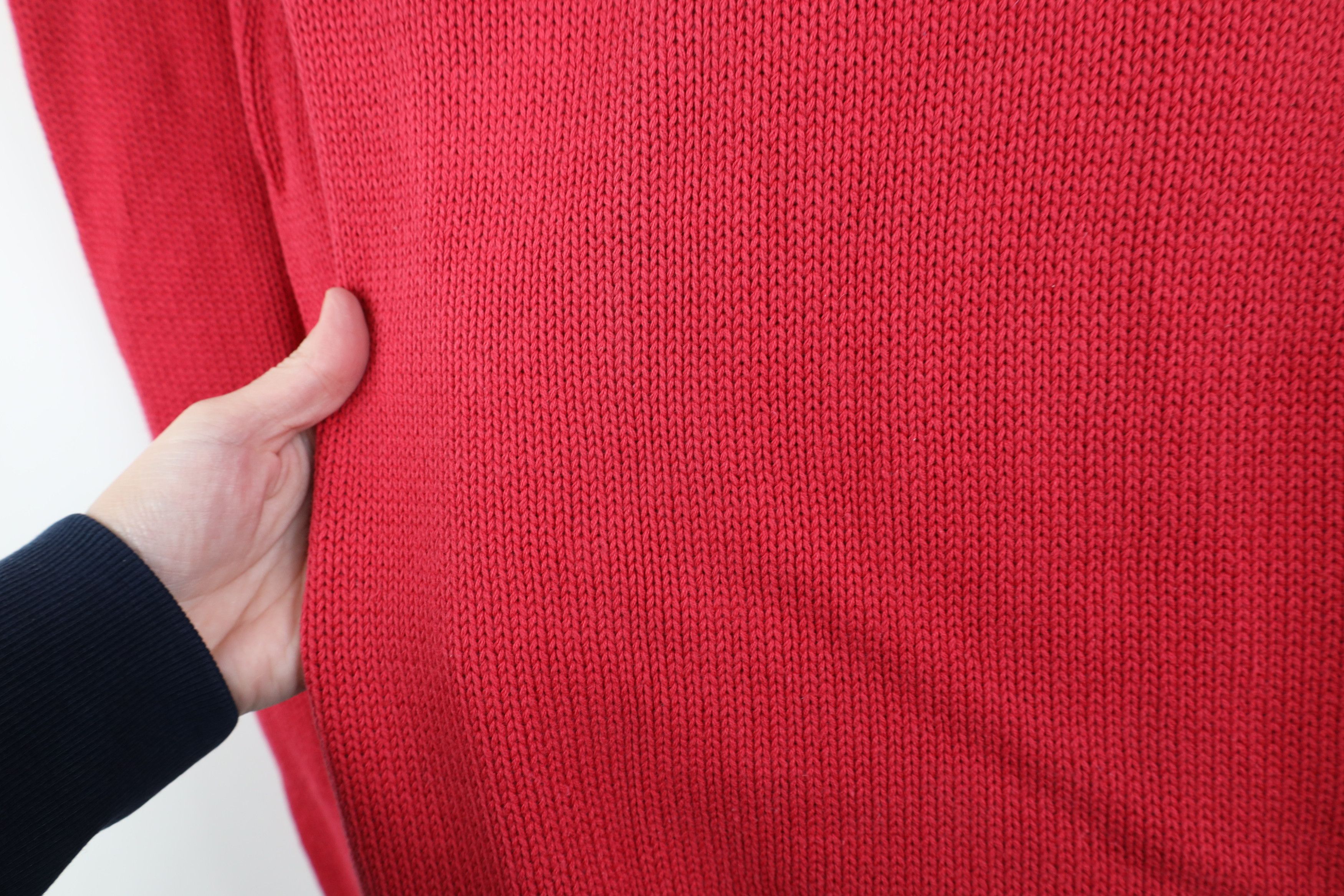 Eddie Bauer Vintage 90s Eddie Bauer Cotton Knit Crewneck Sweater Red Size US XL / EU 56 / 4 - 4 Thumbnail