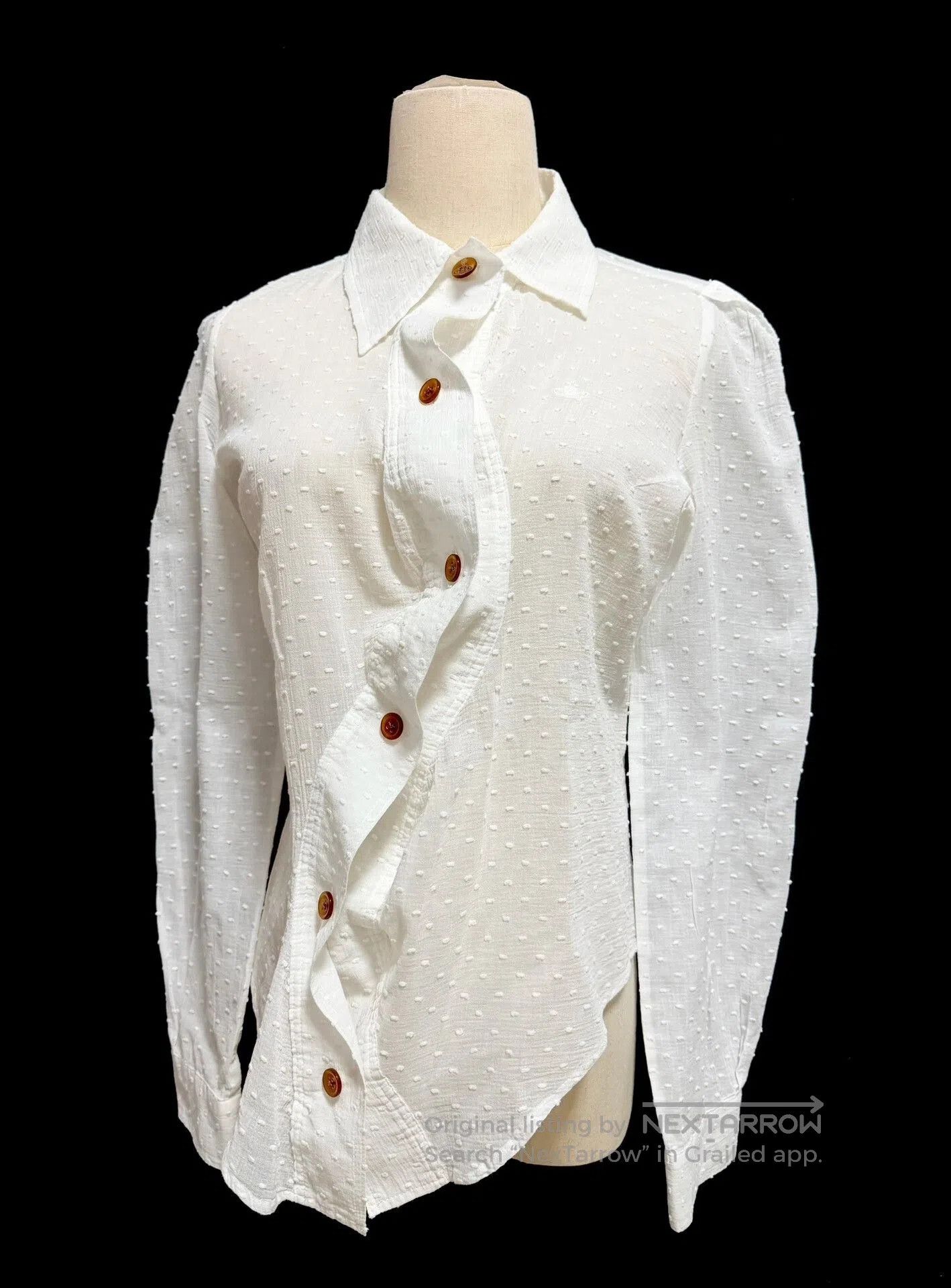 Vivienne Westwood Vivienne Westwood White Irregular Cotton Shirt. Size M / US 6-8 / IT 42-44 - 1 Thumbnail