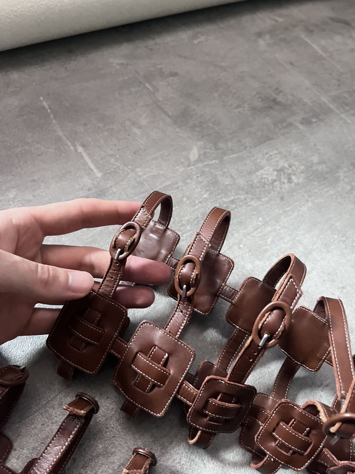 Christian Louboutin Christian Louboutin Gladiator Sandals brown leather Size US 7.5 / IT 37.5 - 12 Thumbnail