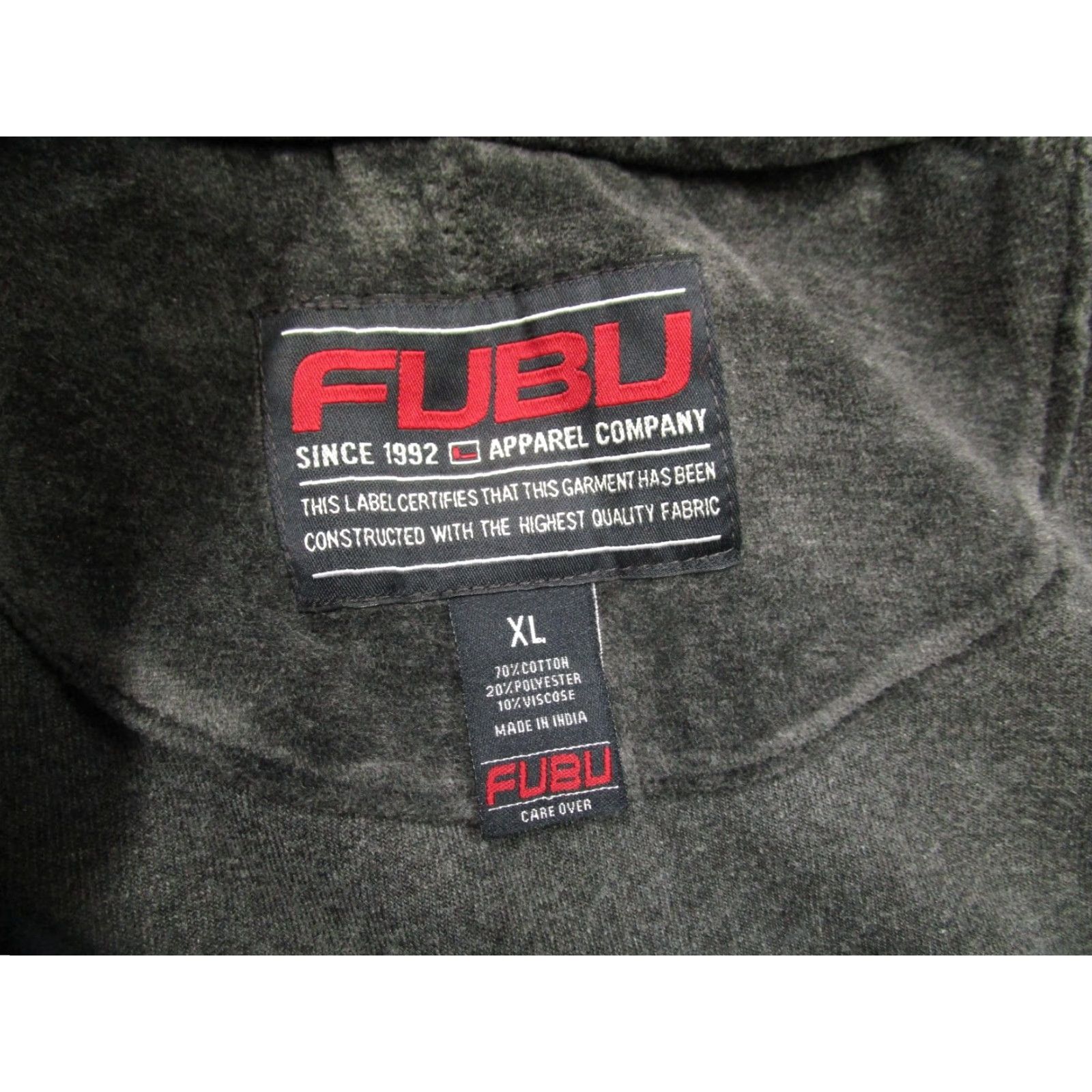Fubu VINTAGE FUBU Jacket Men XL Black Velour Track Windbreaker 90s Hip Hop Y2K Halloween? Size US XL / EU 56 / 4 - 8 Thumbnail