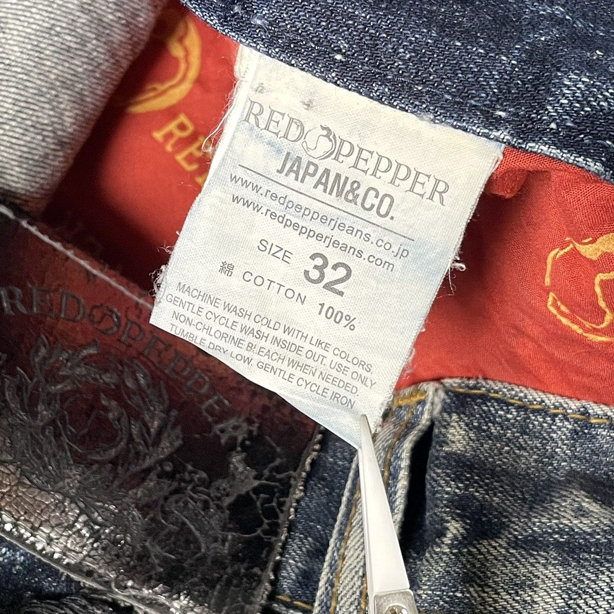 If Six Was Nine Red Pepper Studded Angle Wings Distressed Jeans Size US 32 / EU 48 - 14 Thumbnail
