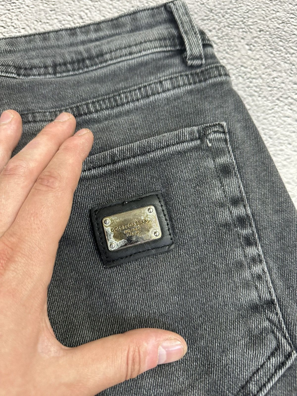 Japanese Brand × Vintage D&G Gold Logo Patch Distressed Denim Y2K Size US 30 / EU 46 - 5 Thumbnail