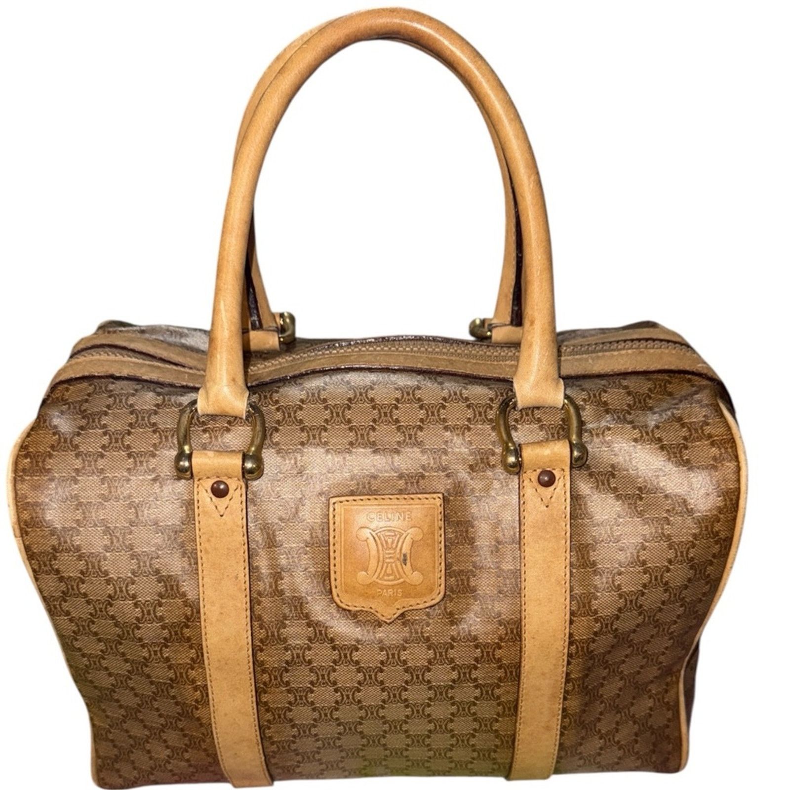 Celine Vintage Celine Macadam Boston Bag Size ONE SIZE - 1 Thumbnail