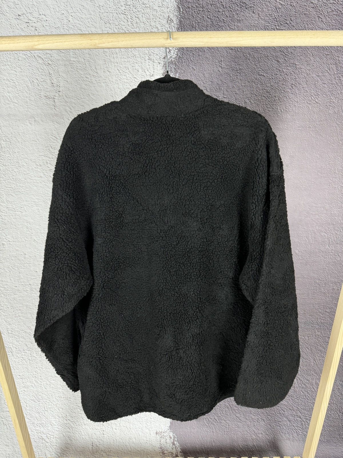 GU GU Japan Black teddy fleece half zip sweater Size US XL / EU 56 / 4 - 9 Thumbnail