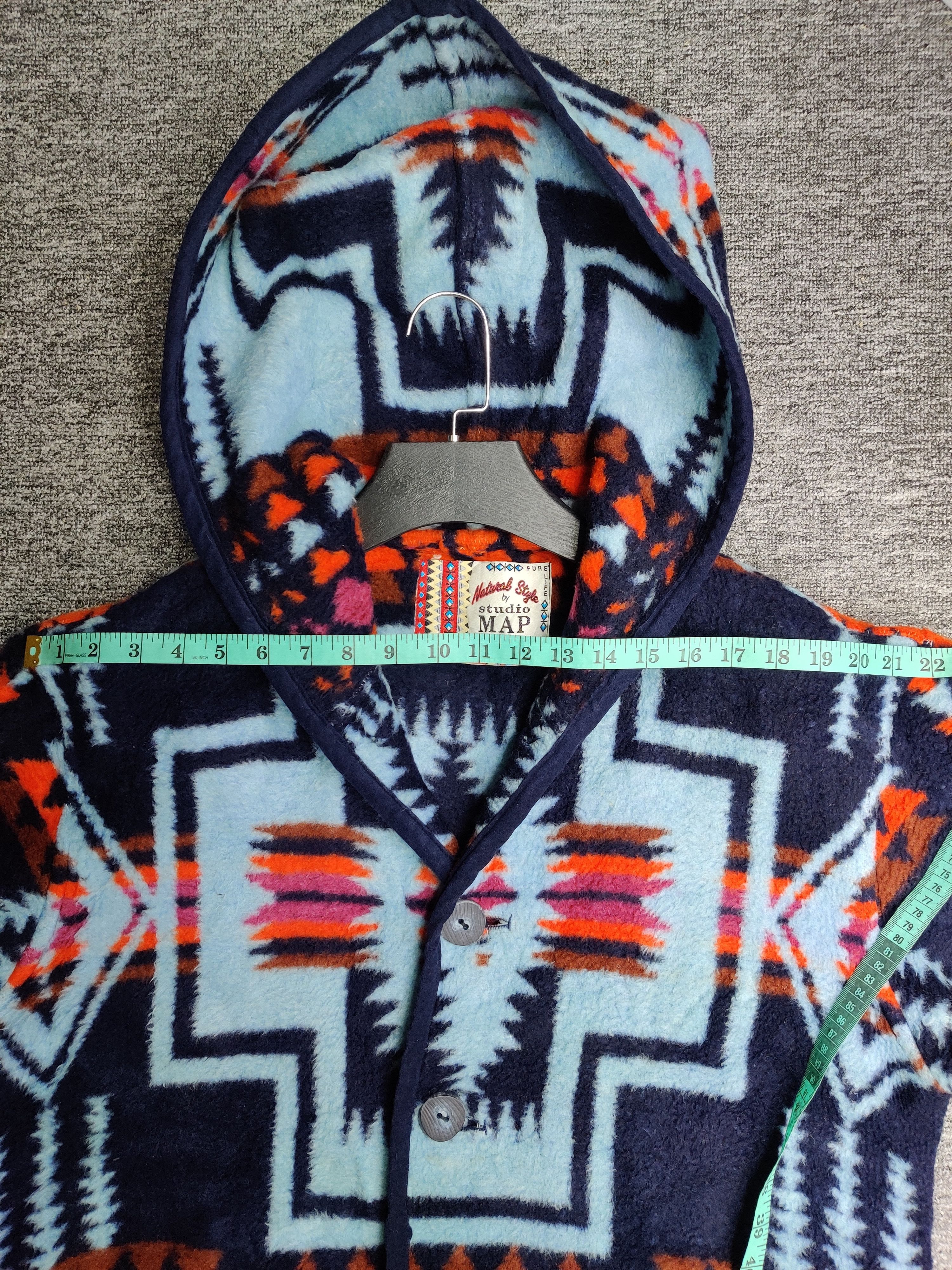 Japanese Brand Vintage 90s Native Studio Map Oversize Hoodie Jacket Size US M / EU 48-50 / 2 - 14 Thumbnail