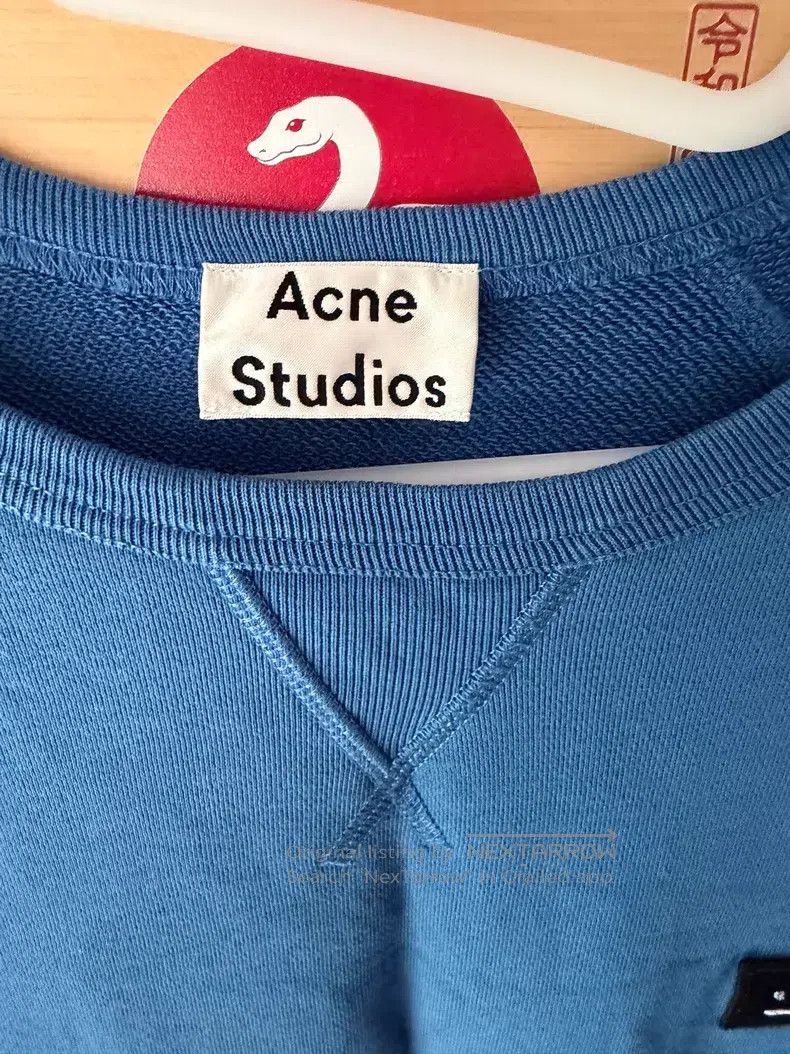 Acne Studios Acne Studios Blue smiley sweatshirt Size XS / US 0-2 / IT 36-38 - 2 Thumbnail