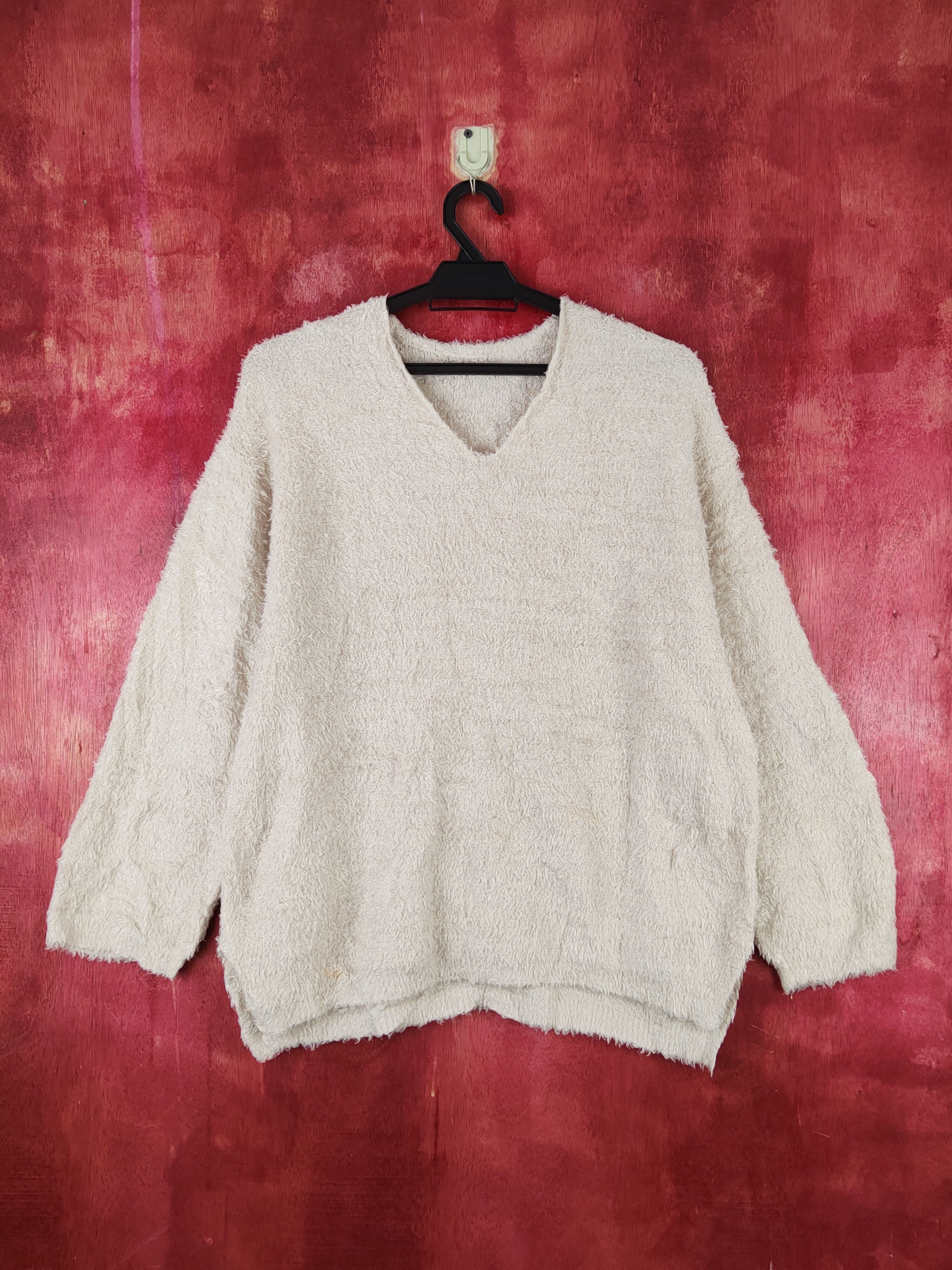 Homespun Knitwear Topvalu Light Brown Shag Shaggy Fur Mohair Knitwear #S1900 Size L / US 10 / IT 46 - 1 Thumbnail
