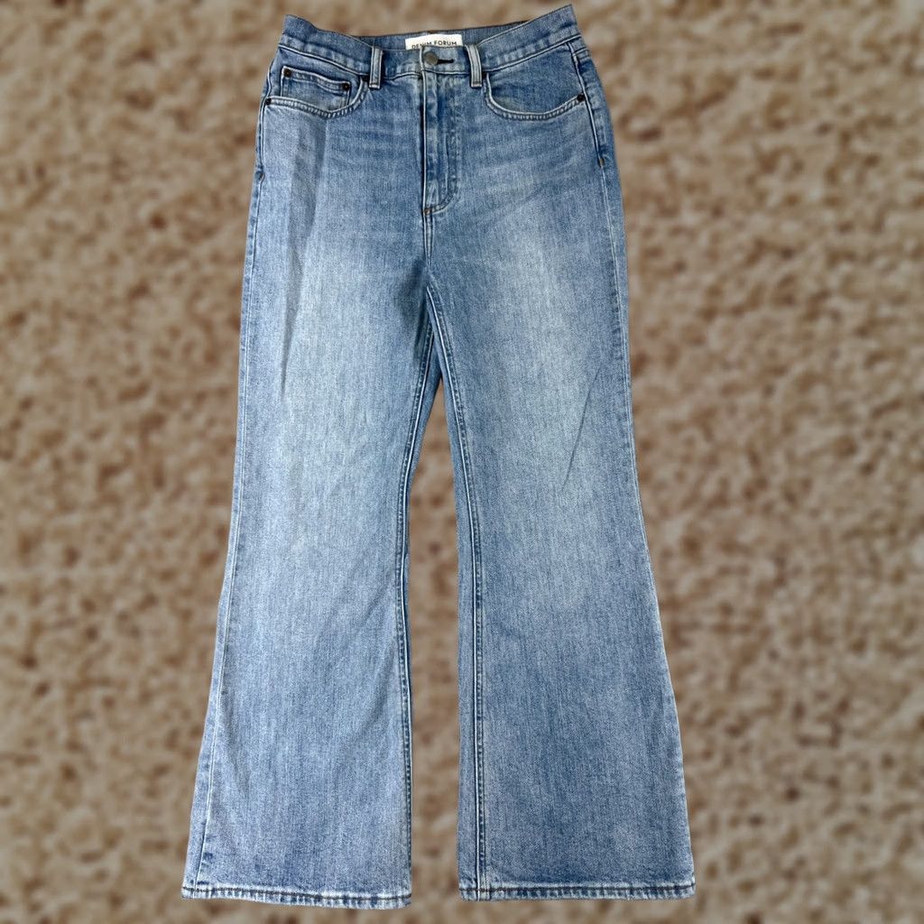 Vintage Denim Forum Jeans Womens 28 Blue The Twiggy High Rise Flare Cotton Blend 26x26 Distressed Zipper Denim Forum 5-Pocket Designer American Vintage? Size 28" / US 6 / IT 42 - 1 Thumbnail